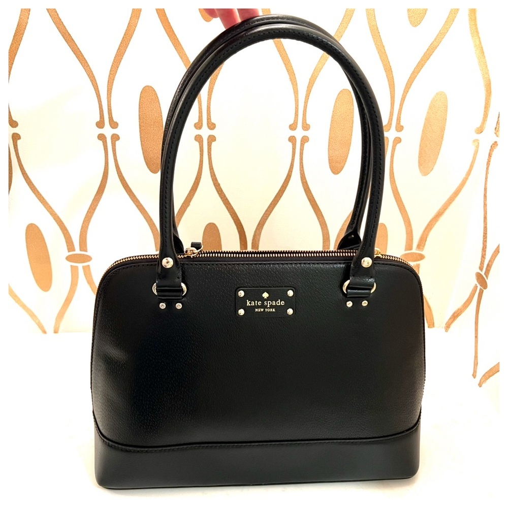 Kate Spade Black Leather Rachelle Wellesley Handbag